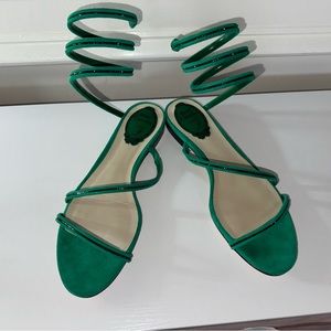 Rene Caovilla green shoes